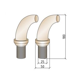 Уголки Boheme Brillante на борт ванны хром 618